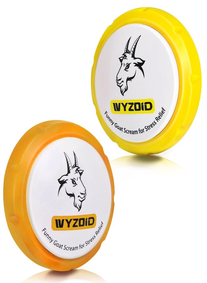 مجموعة WYZOID من الماعز الصارخ (قطعتان)، مزودة بـ 4 بطاريات AAA، لعبة مكتبية تصدر صوت صراخ مع زر ناطق، تُضفي جواً مرحاً على المكان - هدية مميزة للأصدقاء والزملاء. - Image 1